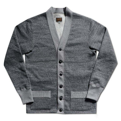 デラックスウエア SCB-00 50s CARDIGAN 黒杢GRAY スウェット カーディガン メンズ