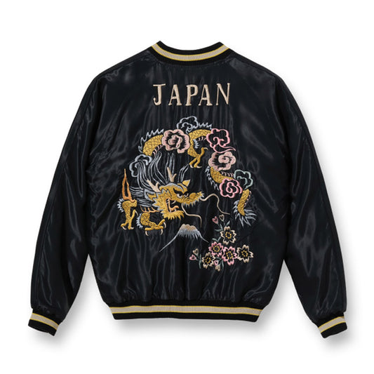 テーラー東洋 Lot No. TT15273-195 / Early 1950s - Mid 1950s Style Acetate Souvenir Jacket “RED TIGER” × “GOLD DRAGON” GOLD