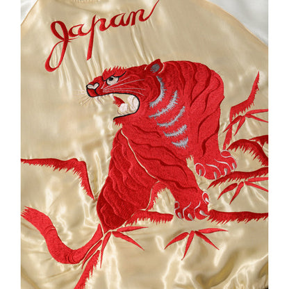 テーラー東洋 Lot No. TT15273-195 / Early 1950s - Mid 1950s Style Acetate Souvenir Jacket “RED TIGER” × “GOLD DRAGON” GOLD