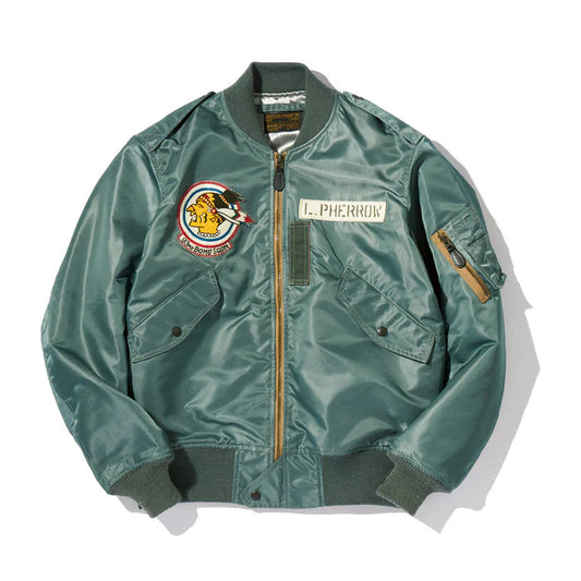 フェローズ 24S-L-2B-DECO L-2B ナイロンフライトジャケット セージグリーン メンズ