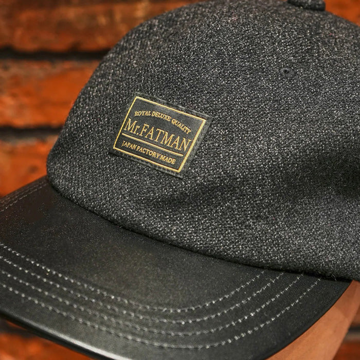 ミスターファットマン 5234007 WOOL CLASSIC LEATHER CAP ベースボールキャップ ブラック メンズ