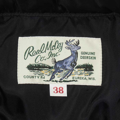 ジョーマッコイ MJ23119 DEERSKIN DOWN JACKET ディアスキン ダウンジャケット ブラック レザー 鹿革 メンズ アウター