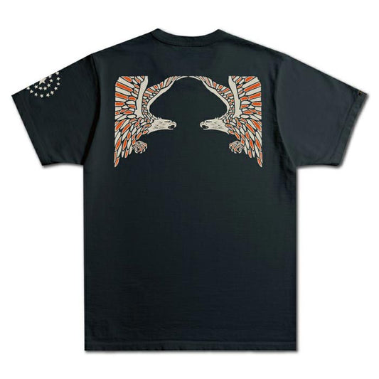 デラックスウエア DXT-2301 DUPLE ブラック メンズ 半袖 プリント Tシャツ バックプリント カットソー