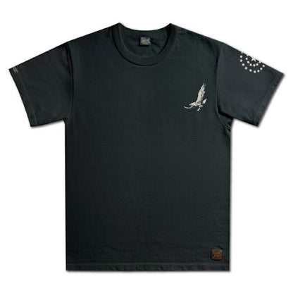 デラックスウエア DXT-2301 DUPLE ブラック メンズ 半袖 プリント Tシャツ バックプリント カットソー