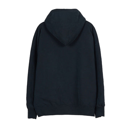 MASSES SWEAT HOODED W-FACE WASH :BLACK/NAVY