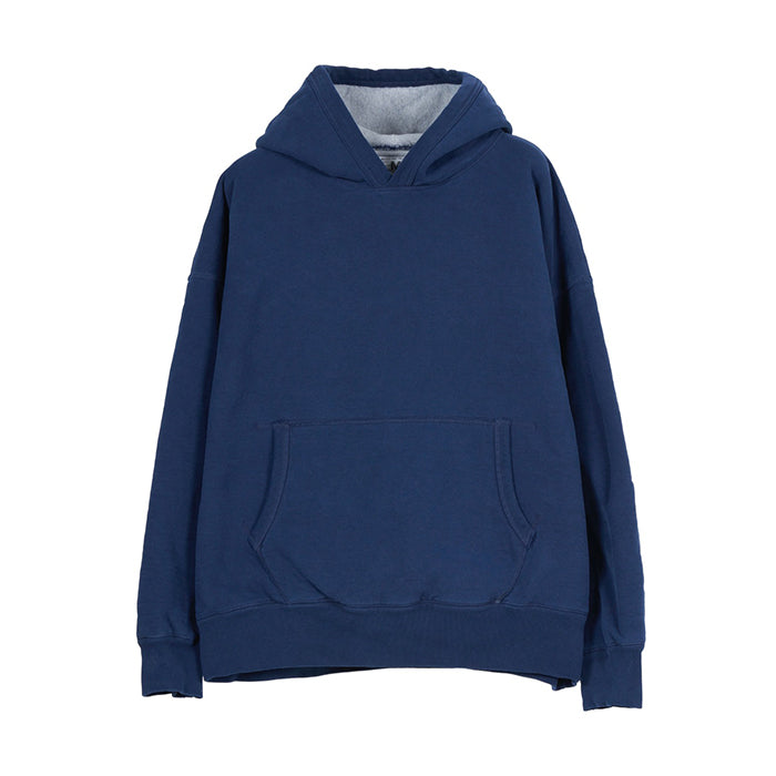 MASSES SWEAT HOODED W-FACE WASH :BLACK/NAVY