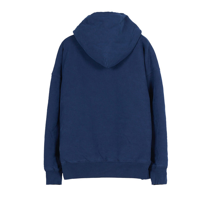 MASSES SWEAT HOODED W-FACE WASH :BLACK/NAVY