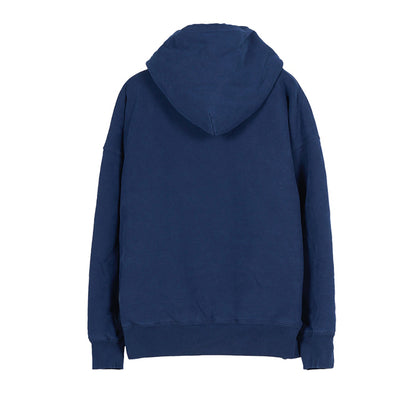 MASSES SWEAT HOODED W-FACE WASH :BLACK/NAVY