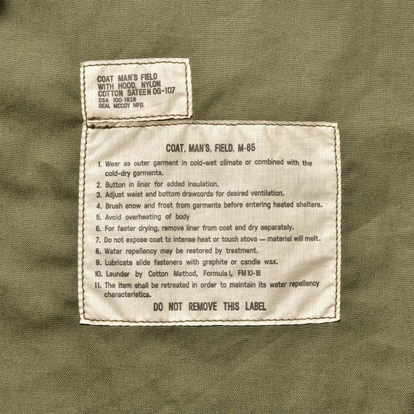 The REAL McCOY'S COAT, MAN'S, FIELD, M-65 / EARLY MODEL