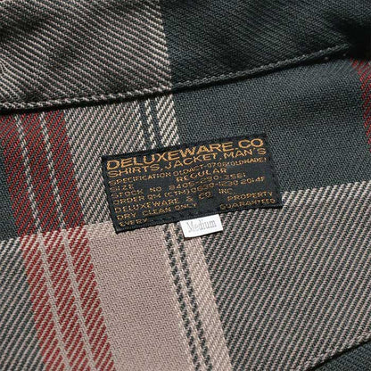 24SS デラックスウエア HV-52 BIG BLOCK BEIGE.CHECK メンズ ネルシャツ 長袖 チェック