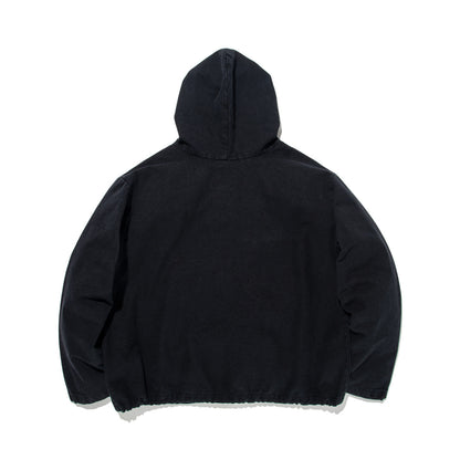 バウワウ BW241-GSDH GALAXY SYRUP DUCK HOODIE ブラック エイジング メンズ ダックフーディー フロッキープリント プルオーバー パーカー