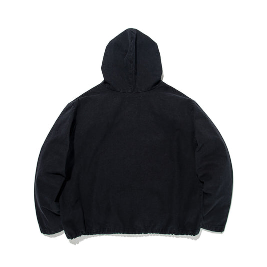 バウワウ BW241-GSDH GALAXY SYRUP DUCK HOODIE ブラック エイジング メンズ ダックフーディー フロッキープリント プルオーバー パーカー