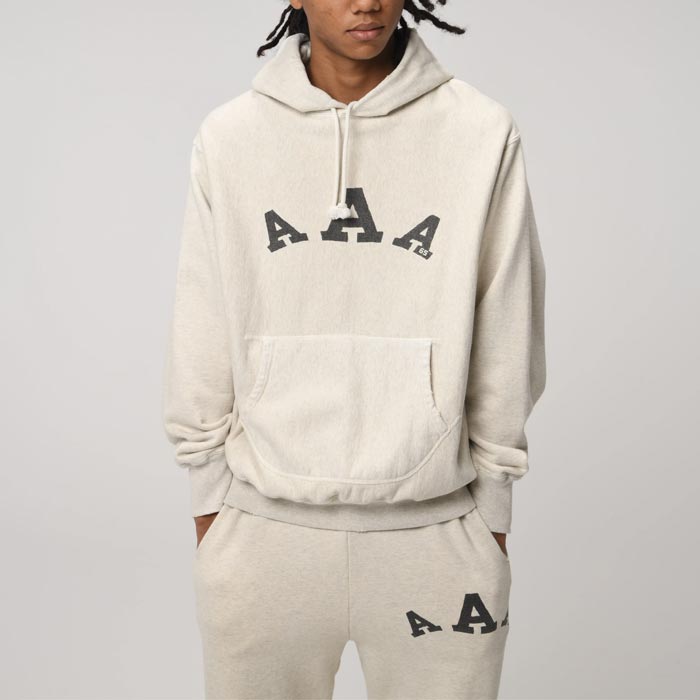 バウワウ BW241-AAAH ARMY ATHLETIC ASSOCIATION HOODIE オートミール エイジング メンズ プルオーバー フーディー パーカー AAA