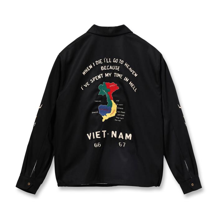 テーラー東洋 Lot No. TT15493 Mid 1960s Style Cotton Vietnam Jacket “VIETNAM MAP” ブラック メンズ アウター ベトジャン