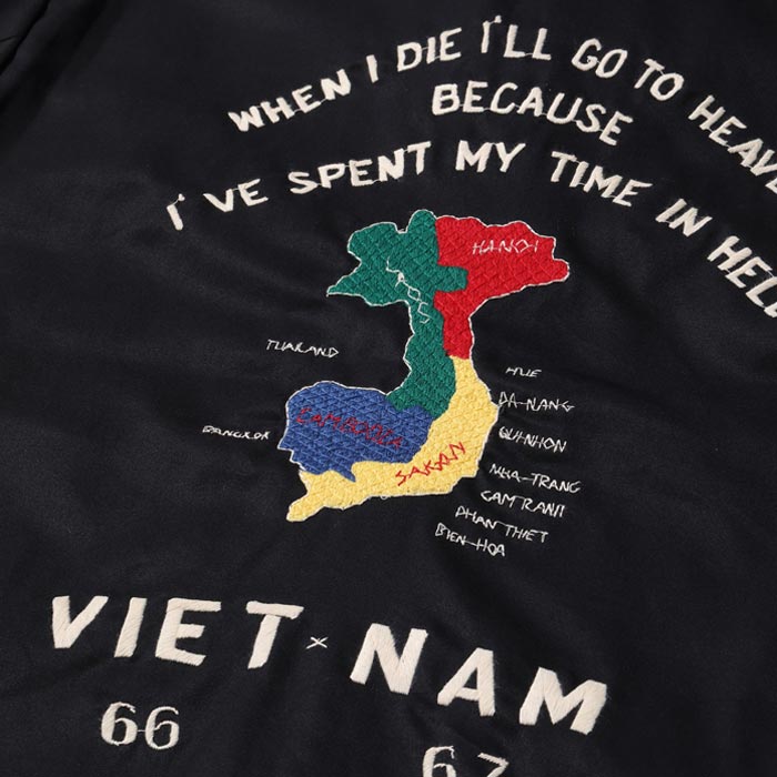 テーラー東洋 Lot No. TT15493 Mid 1960s Style Cotton Vietnam Jacket “VIETNAM MAP” ブラック メンズ アウター ベトジャン