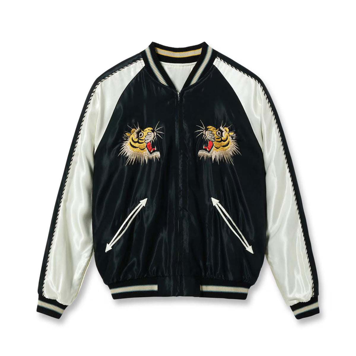 TOYO ENTERPRISE(東洋エンタープライズ) TAILOR TOYO（テーラー東洋） Lot No. TT15877-119 / Mid 1950s Style Acetate Souvenir Jacket “ROARING TIGER” × “BLACK DRAGON”