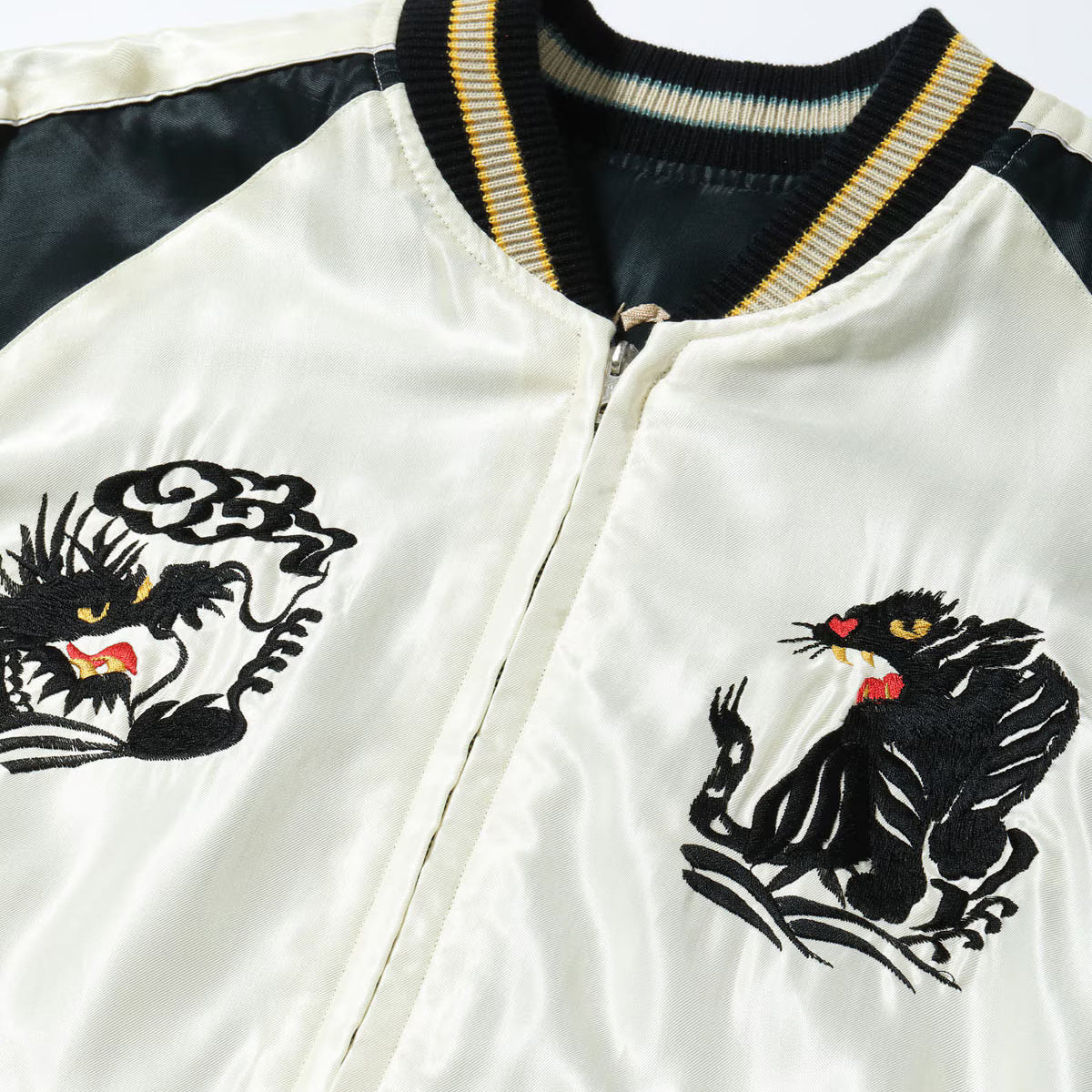 TOYO ENTERPRISE(東洋エンタープライズ) TAILOR TOYO（テーラー東洋） Lot No. TT15877-119 / Mid 1950s Style Acetate Souvenir Jacket “ROARING TIGER” × “BLACK DRAGON”