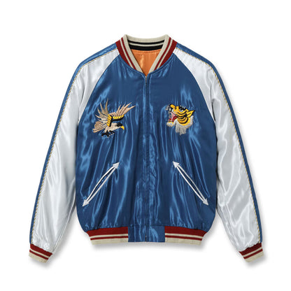 TOYO ENTERPRISE(東洋エンタープライズ) TAILOR TOYO（テーラー東洋） Lot No. TT15877-125 / Mid 1950s Style Acetate Souvenir Jacket “TIGER HEAD” × “JAPAN MAP”