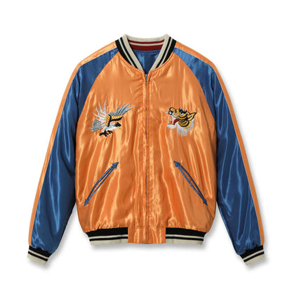 TOYO ENTERPRISE(東洋エンタープライズ) TAILOR TOYO（テーラー東洋） Lot No. TT15877-125 / Mid 1950s Style Acetate Souvenir Jacket “TIGER HEAD” × “JAPAN MAP”