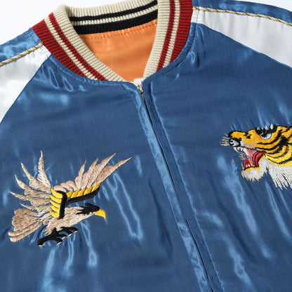 TOYO ENTERPRISE(東洋エンタープライズ) TAILOR TOYO（テーラー東洋） Lot No. TT15877-125 / Mid 1950s Style Acetate Souvenir Jacket “TIGER HEAD” × “JAPAN MAP”
