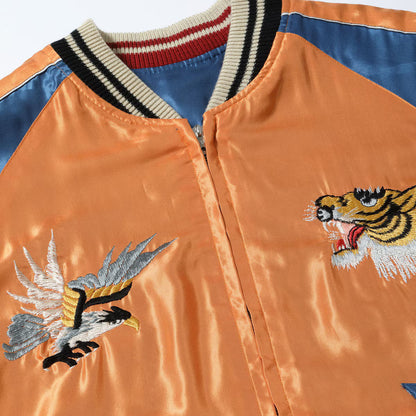 TOYO ENTERPRISE(東洋エンタープライズ) TAILOR TOYO（テーラー東洋） Lot No. TT15877-125 / Mid 1950s Style Acetate Souvenir Jacket “TIGER HEAD” × “JAPAN MAP”