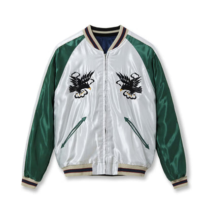 TOYO ENTERPRISE(東洋エンタープライズ) TAILOR TOYO（テーラー東洋） Lot No. TT15877-128 / Late 1950s Style Acetate Souvenir Jacket “HAWAII MAP” × “DRAGON & TIGER”