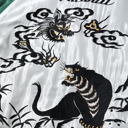 TOYO ENTERPRISE(東洋エンタープライズ) TAILOR TOYO（テーラー東洋） Lot No. TT15877-128 / Late 1950s Style Acetate Souvenir Jacket “HAWAII MAP” × “DRAGON & TIGER”