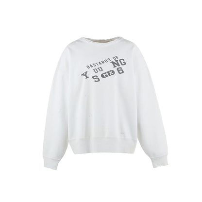 セントマイケル SM-HR8-0000-C38 BJ_CREW NECK SWEAT / YOUNG / WHT メンズ 長袖 プリント スウェット トレーナー BerBerJin コラボ