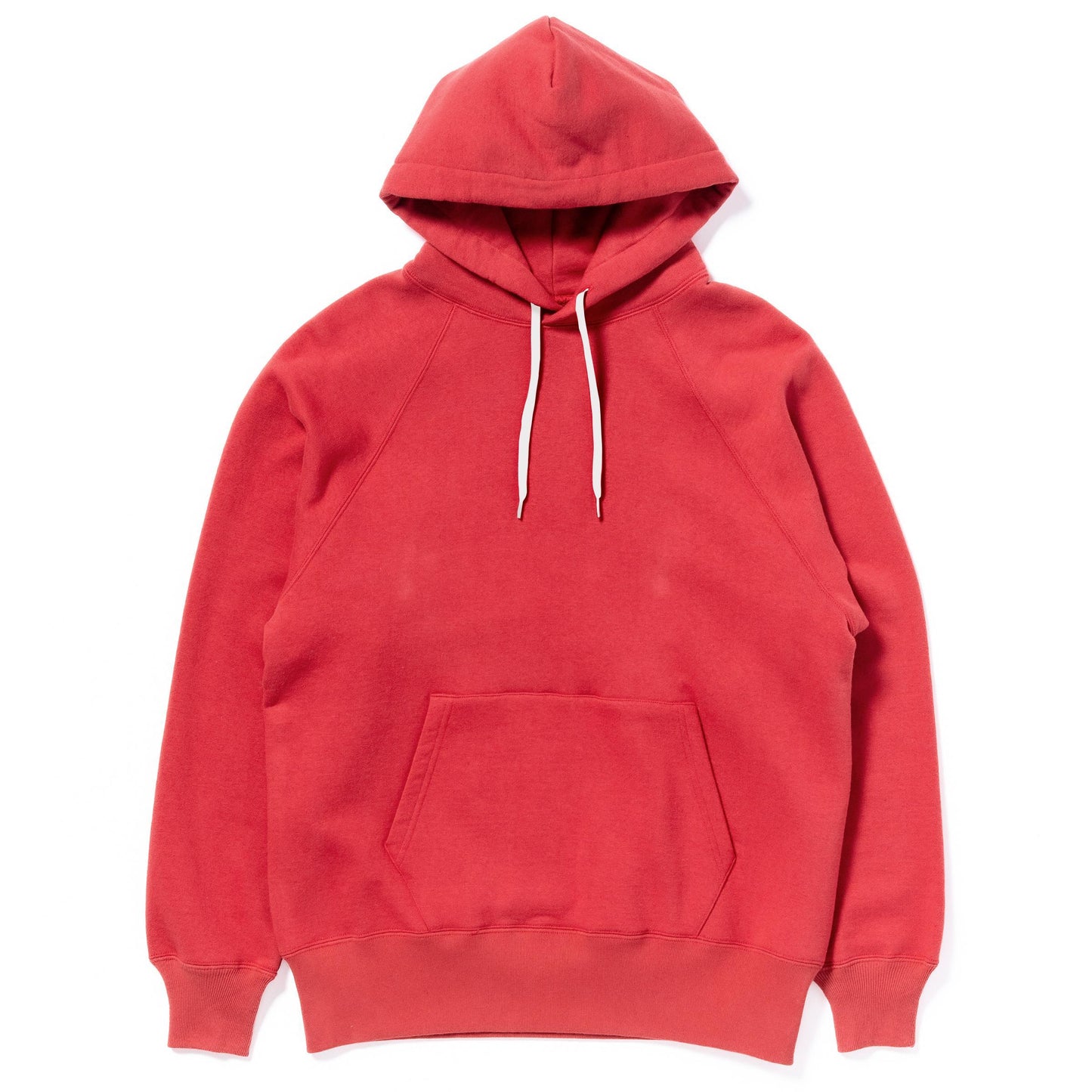 9 OZ. LOOPWHEEL RAGLAN HOODED SWEATSHIRT:CHERRY MC24118
