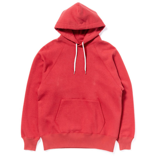9 OZ. LOOPWHEEL RAGLAN HOODED SWEATSHIRT:CHERRY MC24118