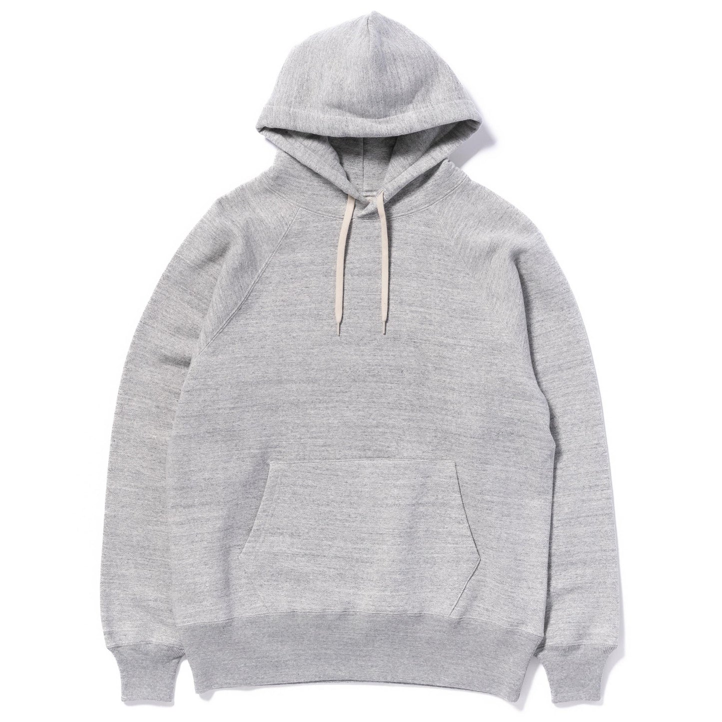 9 OZ. LOOPWHEEL RAGLAN HOODED SWEATSHIRT:GRAY MC24118