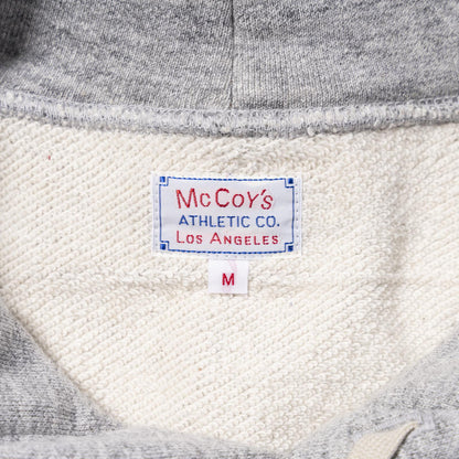 9 OZ. LOOPWHEEL RAGLAN HOODED SWEATSHIRT:GRAY MC24118