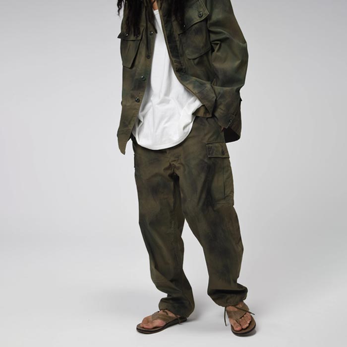 バウワウ BW241-JFPC JUNGLE FATIGUE CARGO PANTS SPRAY CAMO メンズ カーゴパンツ グリンベレー