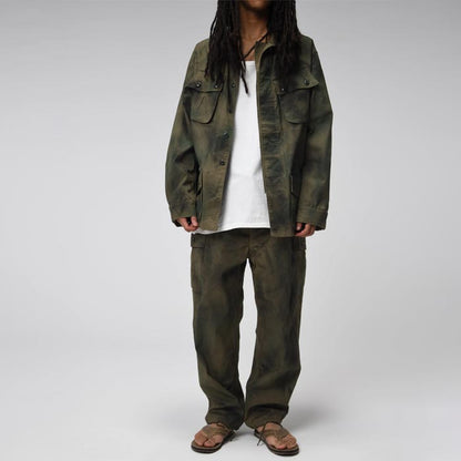 バウワウ BW241-JFPC JUNGLE FATIGUE CARGO PANTS SPRAY CAMO メンズ カーゴパンツ グリンベレー