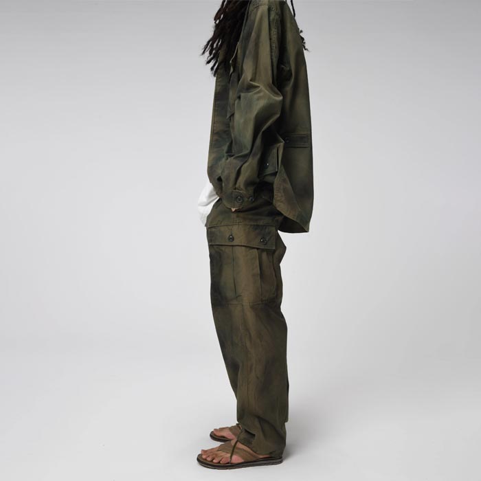 バウワウ BW241-JFPC JUNGLE FATIGUE CARGO PANTS SPRAY CAMO メンズ カーゴパンツ グリンベレー