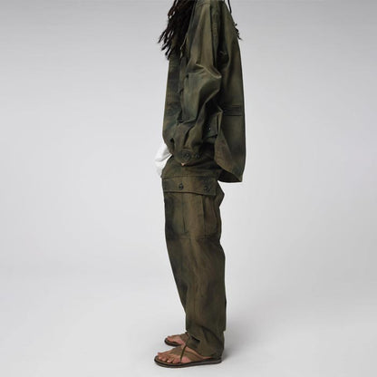 バウワウ BW241-JFPC JUNGLE FATIGUE CARGO PANTS SPRAY CAMO メンズ カーゴパンツ グリンベレー