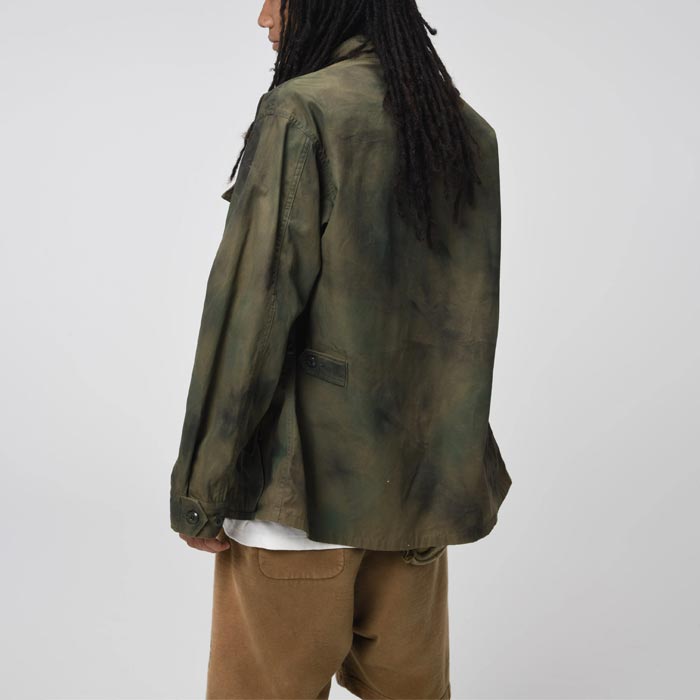 バウワウ BW241-JFJC JUNGLE FATIGUE JACKET SPRAY CAMO メンズ アウター ジャケット グリンベレー
