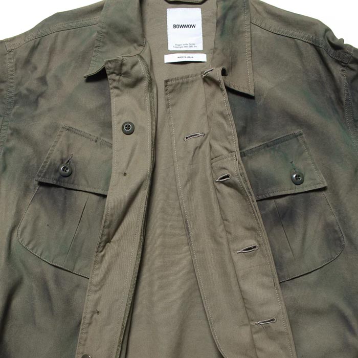 バウワウ BW241-JFJC JUNGLE FATIGUE JACKET SPRAY CAMO メンズ アウター ジャケット グリンベレー