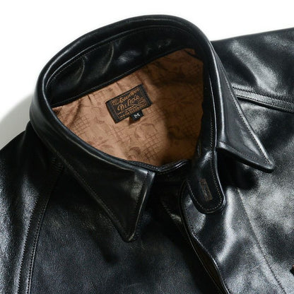 7648...40s LEATHER SHIRT:BLACK