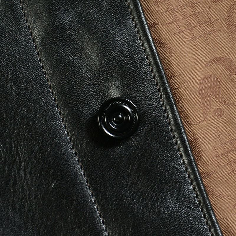 7648...40s LEATHER SHIRT:BLACK