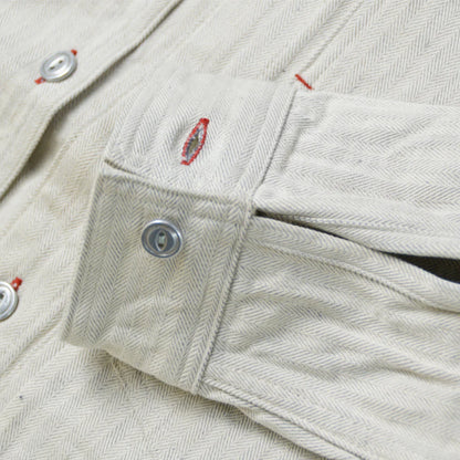 サムライジーンズ SWCPS-HB ヘチマ長袖シャツ  オートミールヘリンボーン メンズ 長袖シャツ