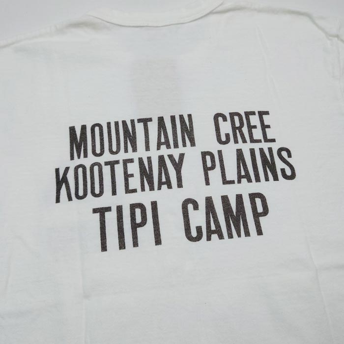 ウエス 652309 TIPI CAMP Tシャツ ホワイト メンズ 半袖 プリント Tシャツ カットソー バックプリント