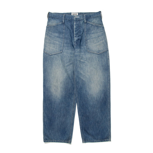 バウワウ BW241-UADT US ARMY M35 DENIM TROUSERS INDIGO AGEING ストレートタイプ デニムファティーグパンツ インディゴ メンズ