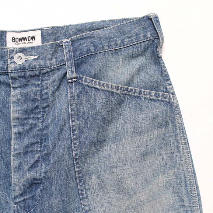 バウワウ BW241-UADT US ARMY M35 DENIM TROUSERS INDIGO AGEING ストレートタイプ デニムファティーグパンツ インディゴ メンズ