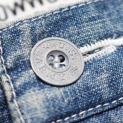 バウワウ BW241-UADT US ARMY M35 DENIM TROUSERS INDIGO AGEING ストレートタイプ デニムファティーグパンツ インディゴ メンズ