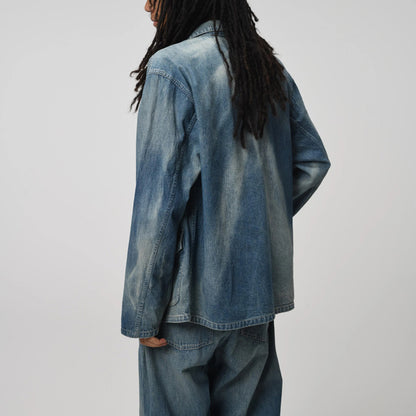 バウワウ BW241-UADJ US ARMY M40 DENIM JACKET INDIGO AGEING M40デニムジャケット インディゴ メンズ