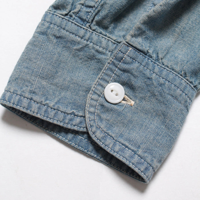 バウワウ BW241-CSSA CHAMBRAY SHIRTS SUNBURN AGEING INDIGO SUNBURN AGEING デニム シャンブレーシャツ インディゴ メンズ
