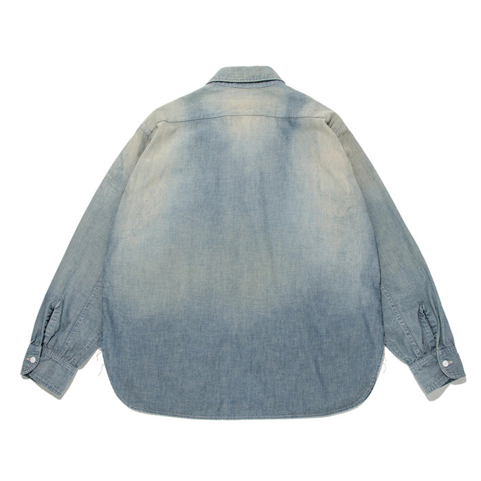 バウワウ BW241-CSSA CHAMBRAY SHIRTS SUNBURN AGEING INDIGO SUNBURN AGEING デニム シャンブレーシャツ インディゴ メンズ