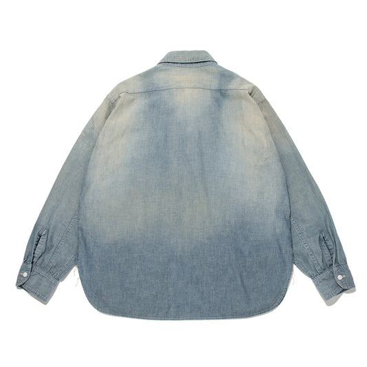バウワウ BW241-CSSA CHAMBRAY SHIRTS SUNBURN AGEING INDIGO SUNBURN AGEING デニム シャンブレーシャツ インディゴ メンズ