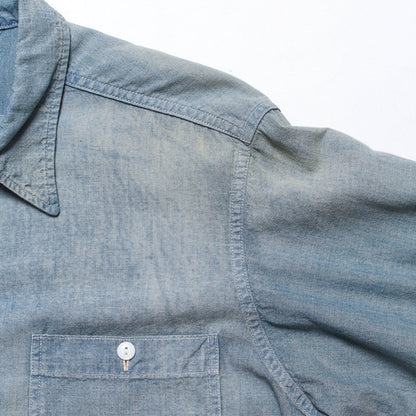 バウワウ BW241-CSSA CHAMBRAY SHIRTS SUNBURN AGEING INDIGO SUNBURN AGEING デニム シャンブレーシャツ インディゴ メンズ